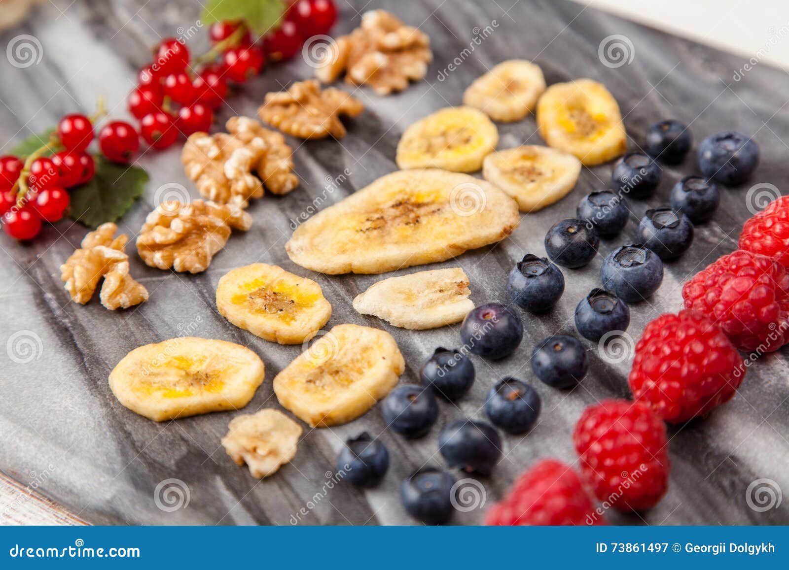 Muesli bar with berries stock image. Image of mint, berries 73861497