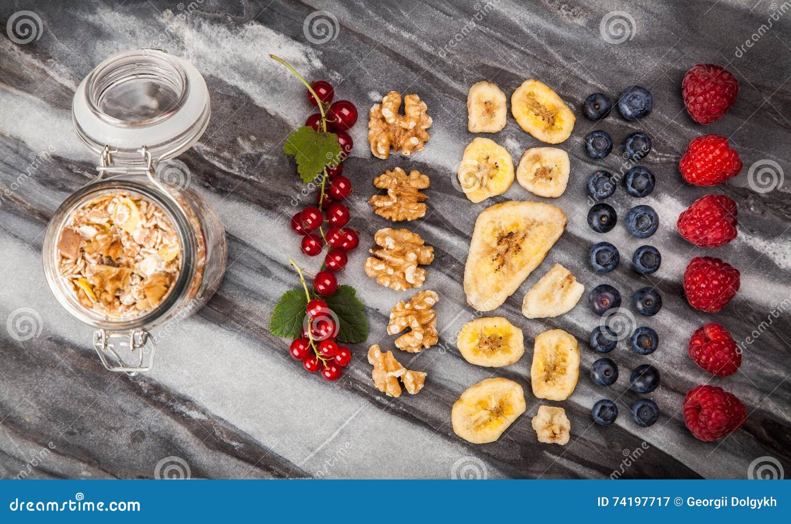 Muesli bar with berries stock image. Image of board, berries 74197717