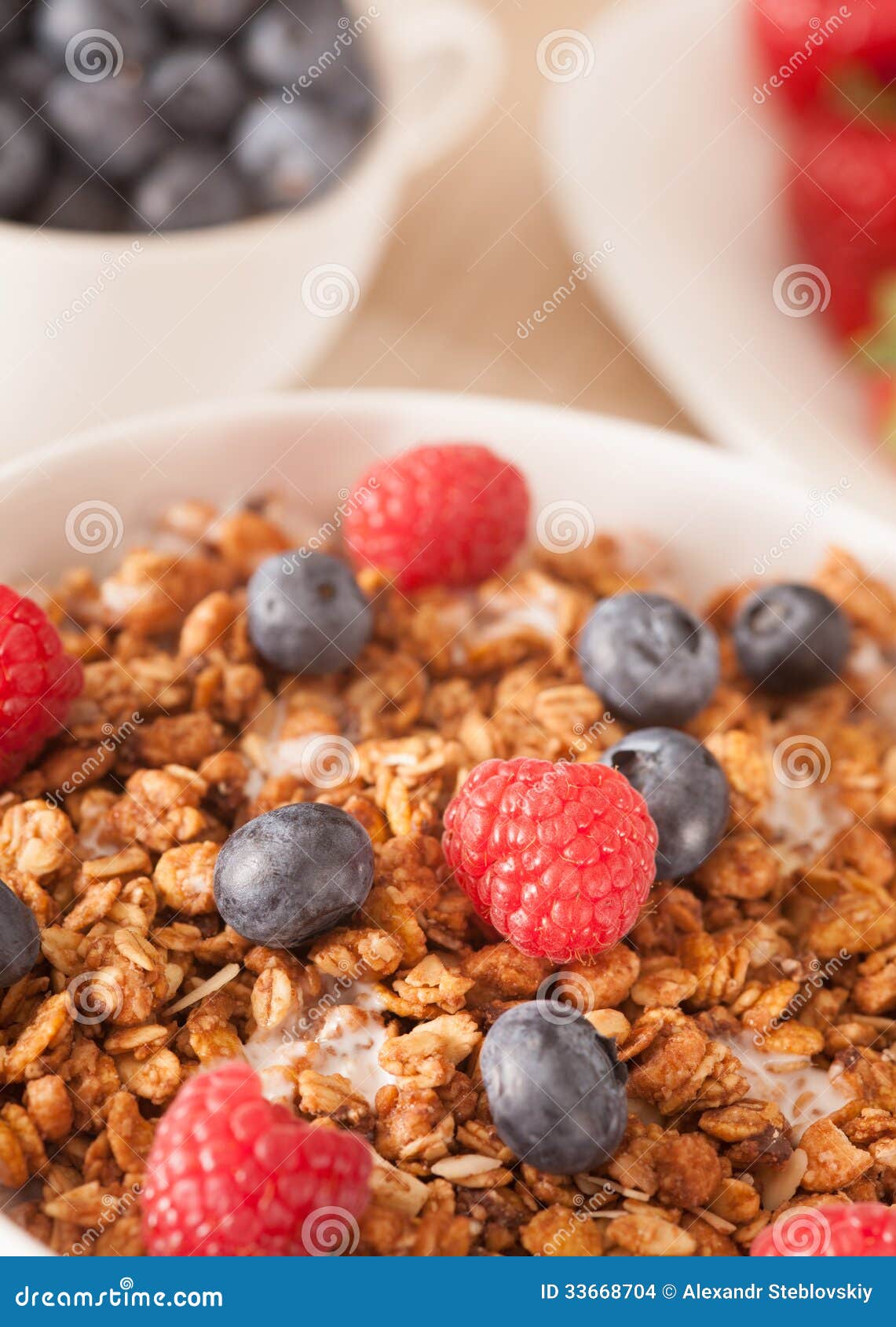 Muesli with berries stock photo. Image of closup, restaurant 33668704