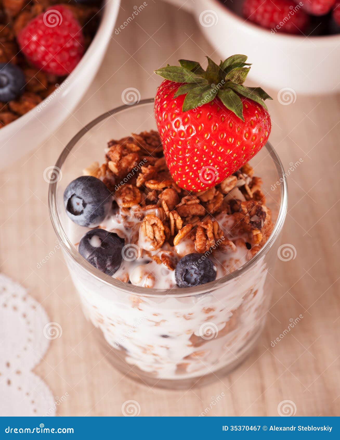 Muesli with berries stock image. Image of plate, restaurant 35370467