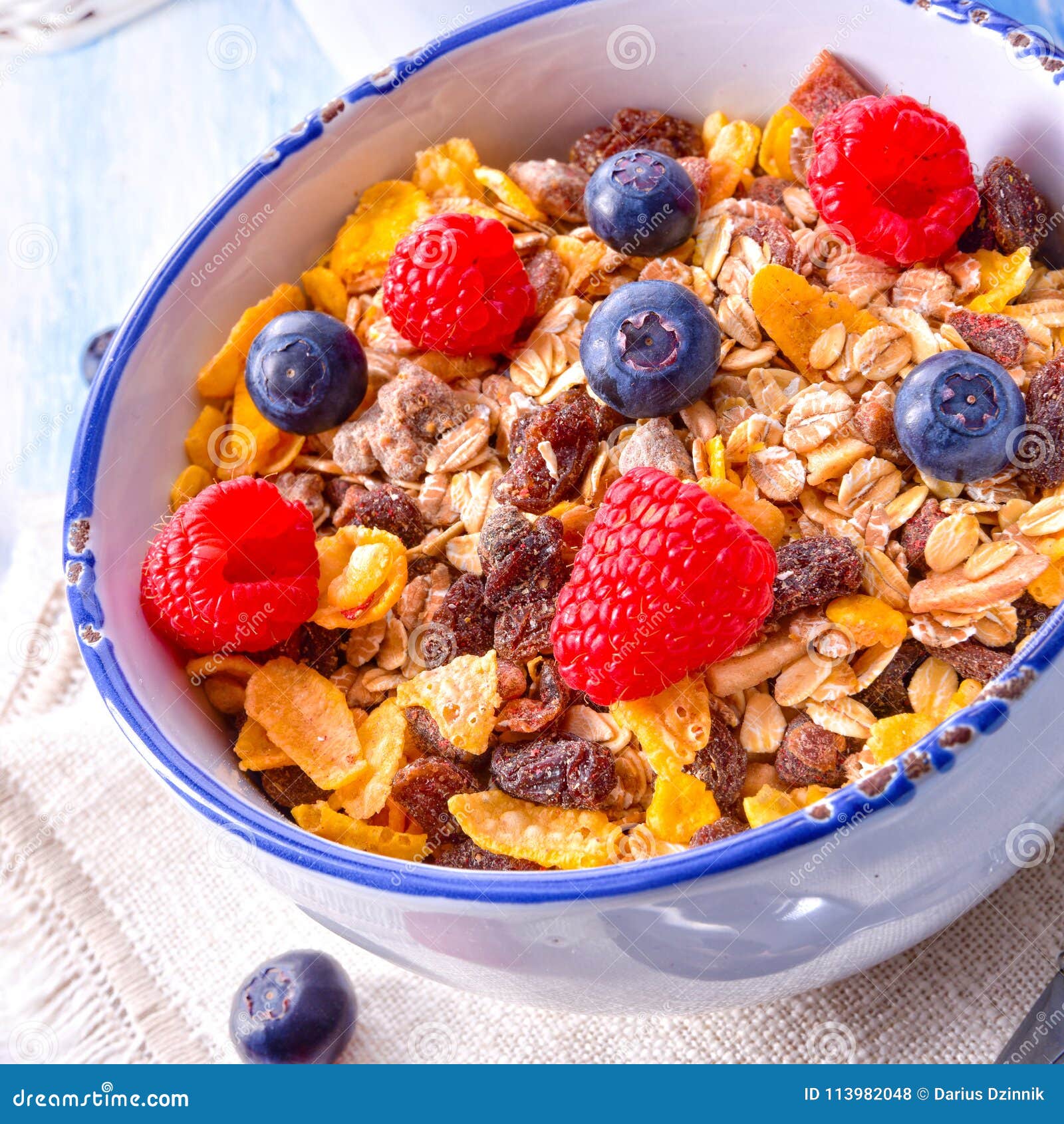 Muesli Breakfast Menu with Forest Fruits Stock Photo Image of fruit
