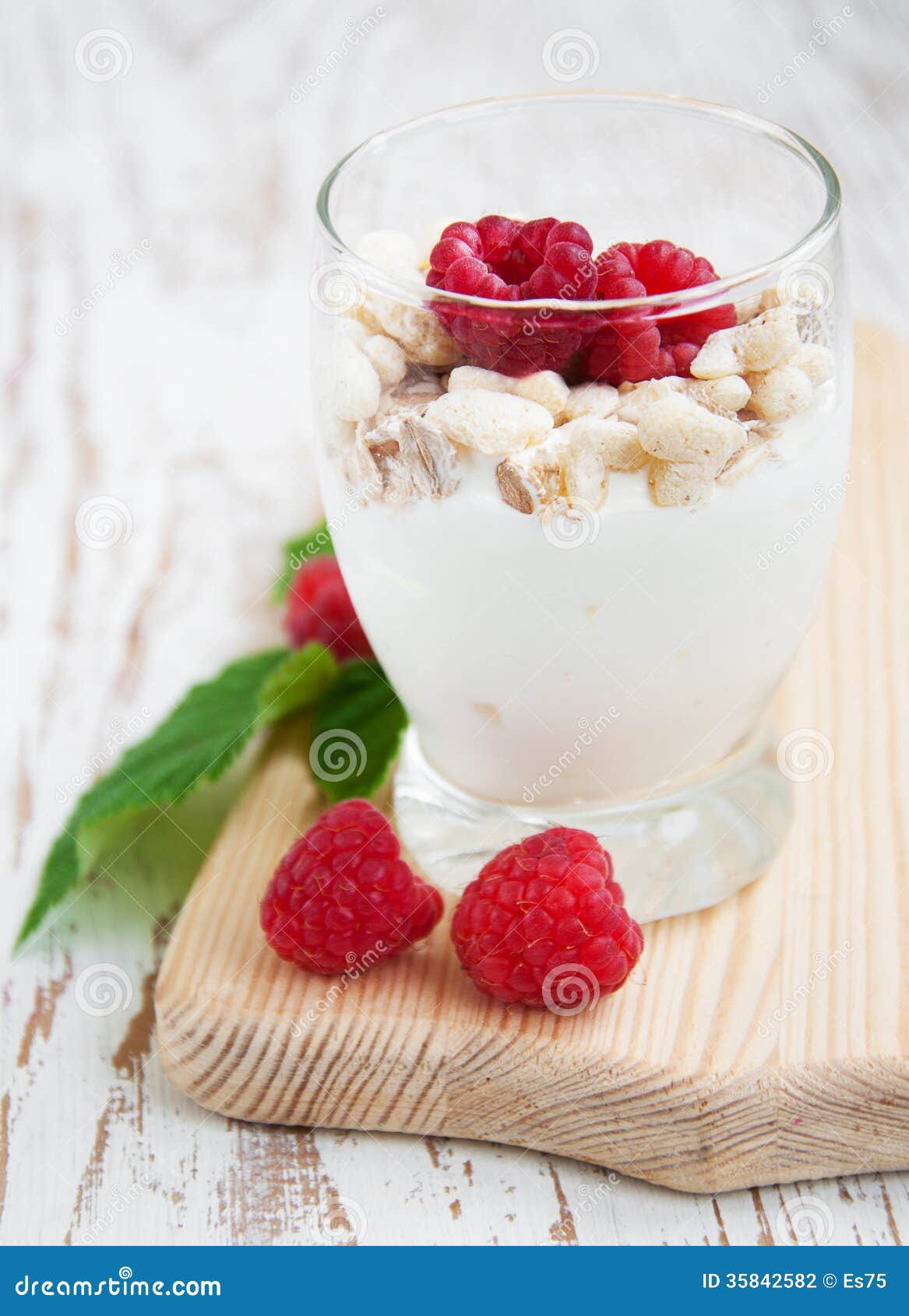 Muesli dessert stock photo. Image of milk, cornflakes 35842582
