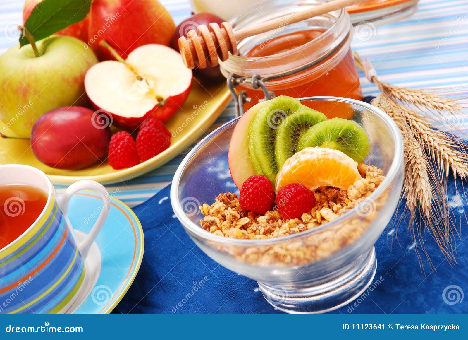 Muesli with Fresh Fruits As Diet Breakfast Stock Image Image of bowl