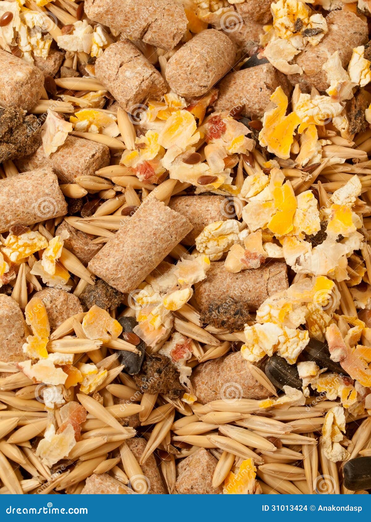 Muesli for Horse Background. Close Up Stock Photo Image of ground