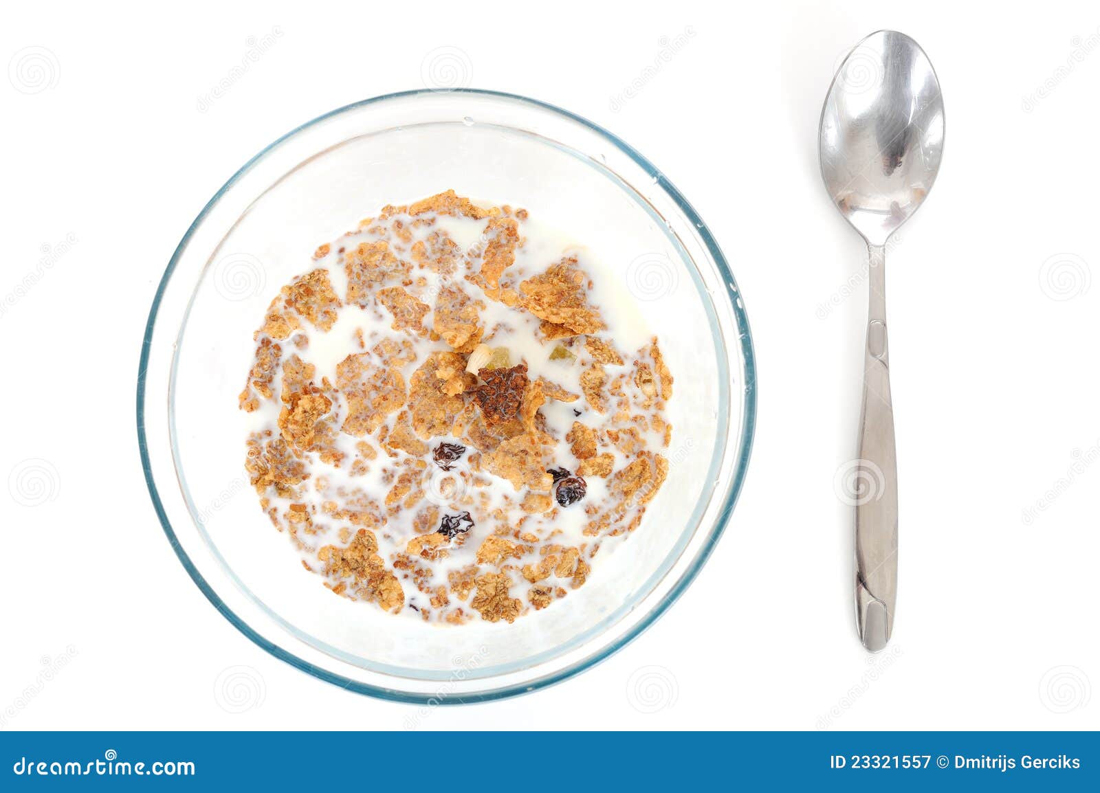 Muesli with milk stock image. Image of berries, health 23321557
