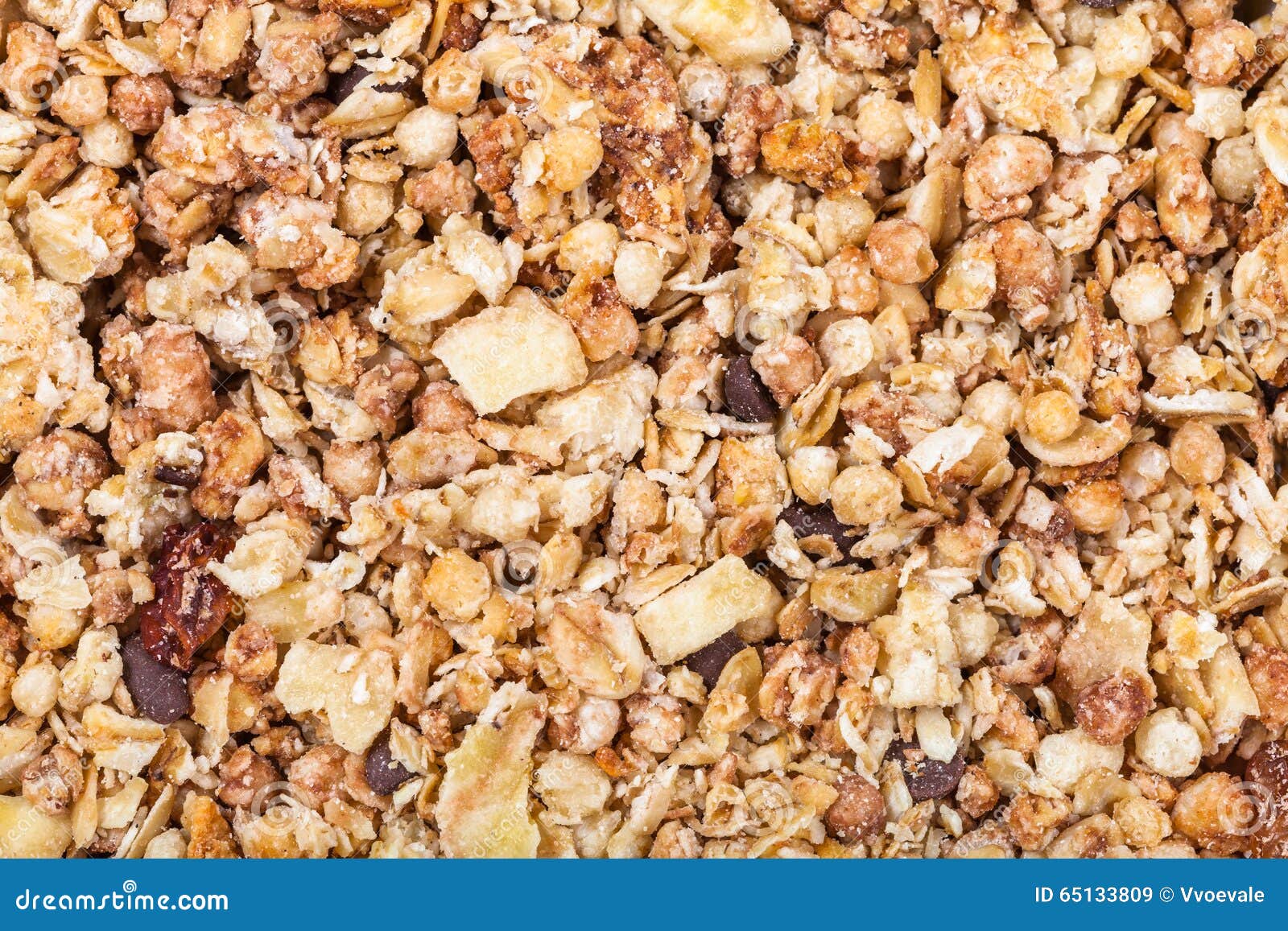 Muesli Mit Trockenfrüchten, Nüssen Und Schokolade Stockbild - Bild von ...