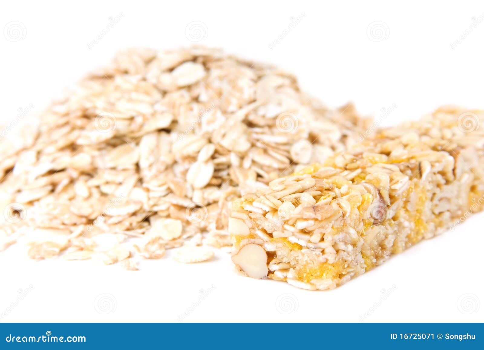 Muesli Snack Stick and Oat Flakes Stock Image Image of dietary