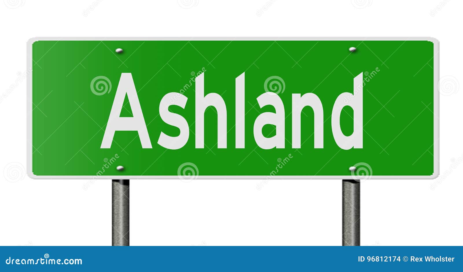 Muestra De La Carretera Para Ashland Stock de ilustración Ilustración