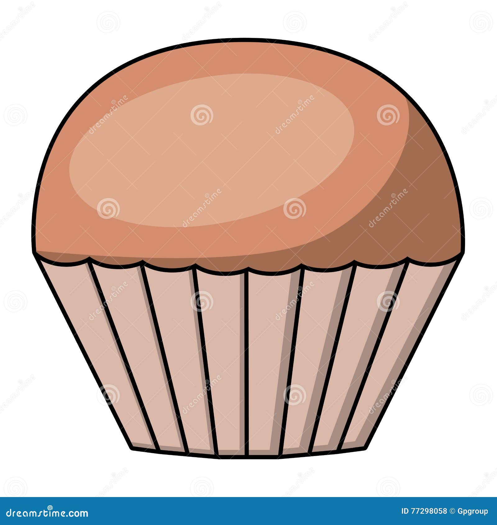 Muffin Cartoon Dessert Design Stock Vector - Illustration of cupcake,  sugar: 77298058
