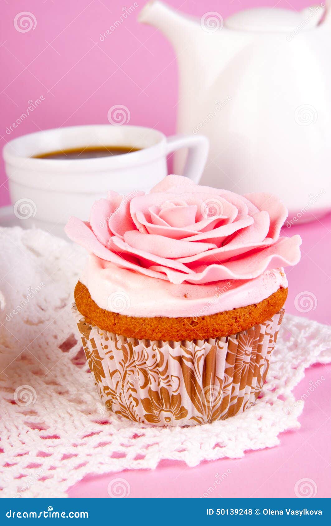 Muffin with cup of coffee stock photo. Image of ingredient 50139248