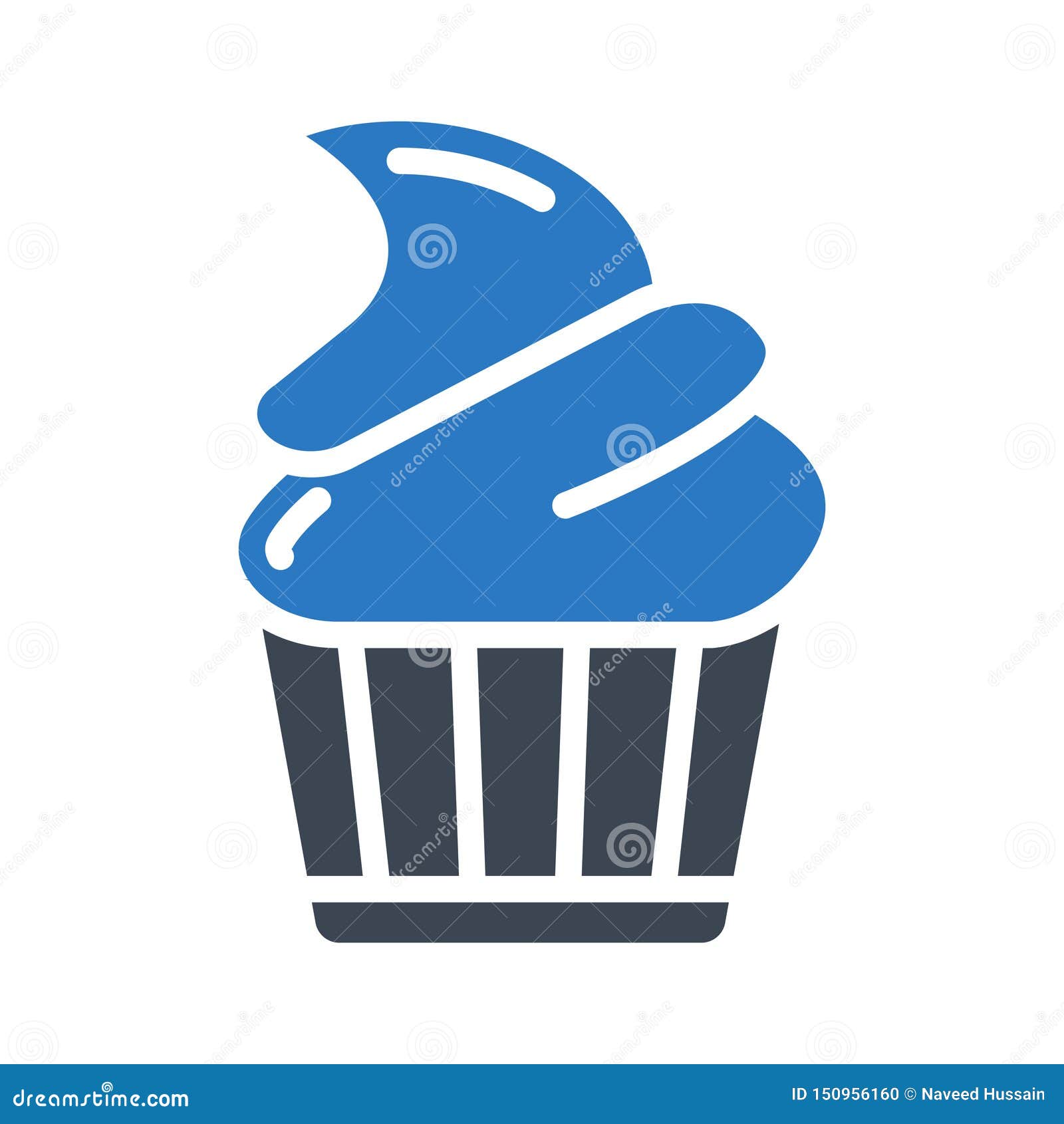 Muffin Glyph Color Vector Icon Stock Vector - Illustration of icon ...