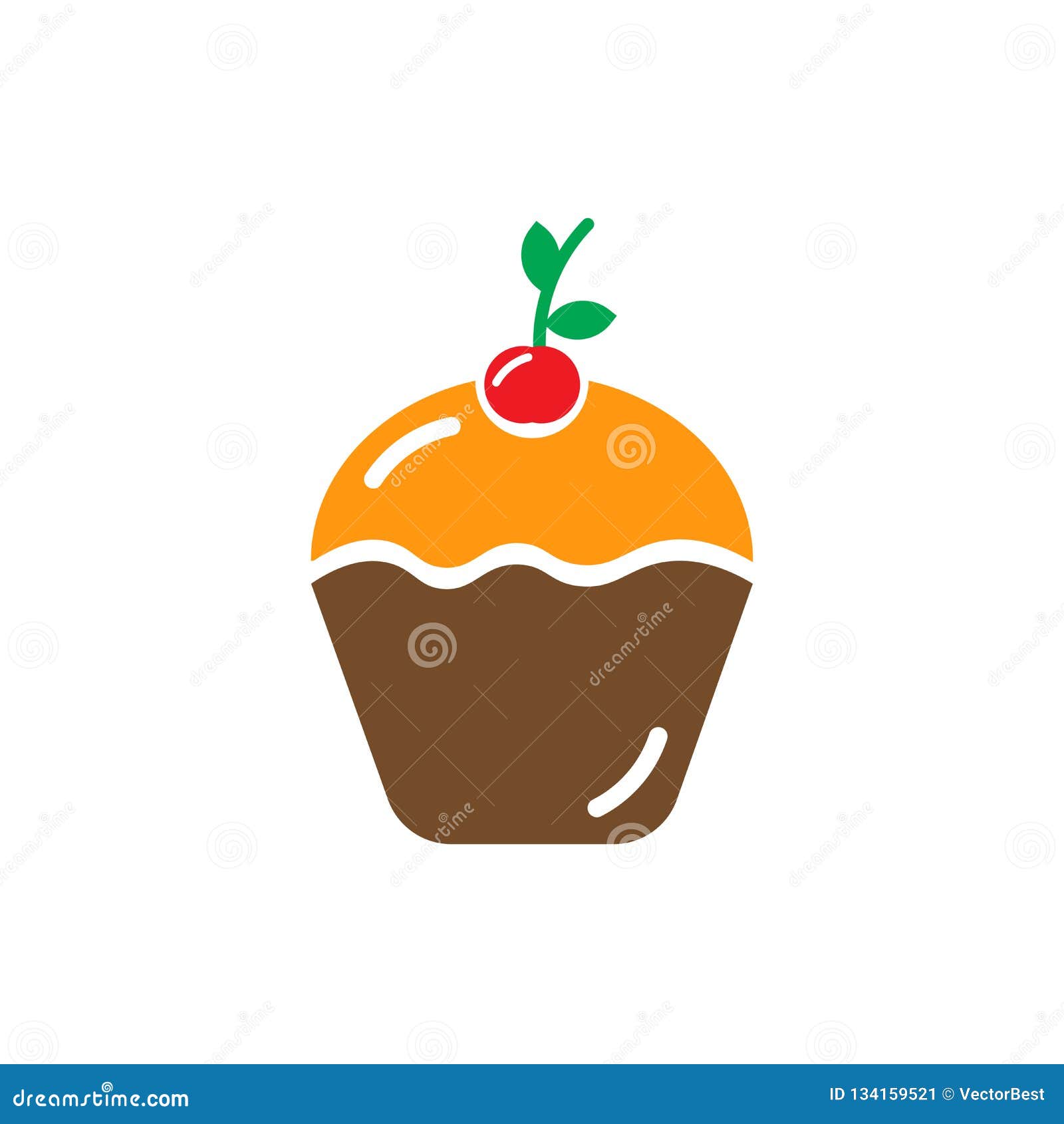 Muffin Icon Vector Sign and Symbol Isolated on White Background Stock ...