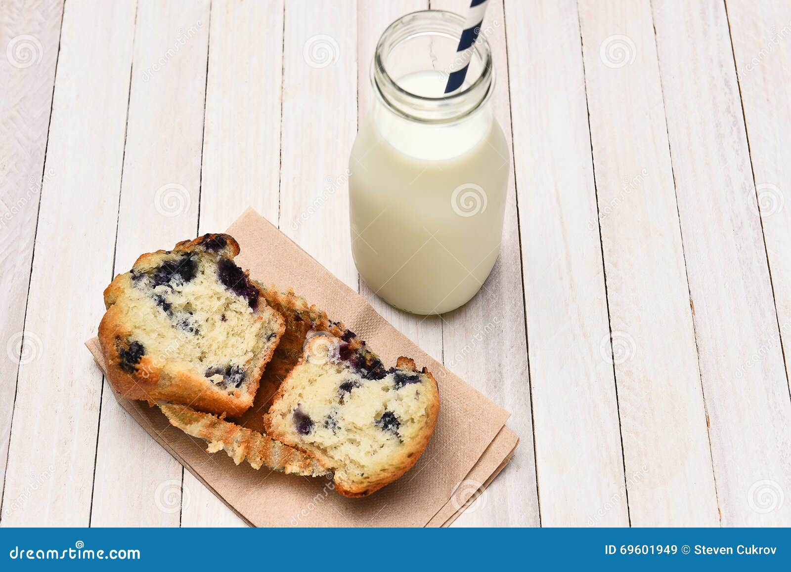 Muffin and Milk stock image. Image of muffin, angle, breakfast 69601949