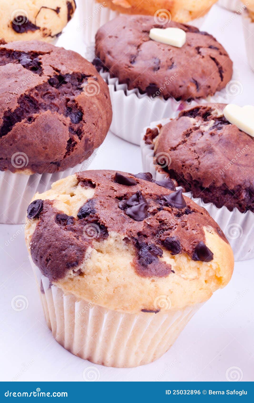Muffins stock photo. Image of chip, brown, candy, nutrition - 25032896