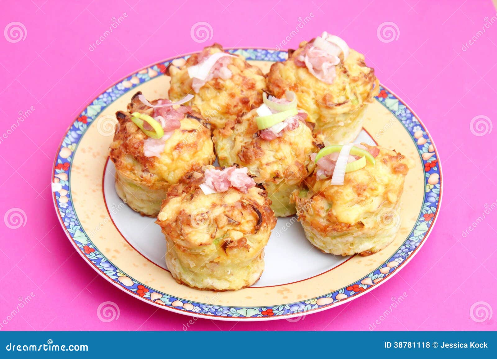 Muffins with Bacon and Leek Stock Photo Image of lunch, freshness