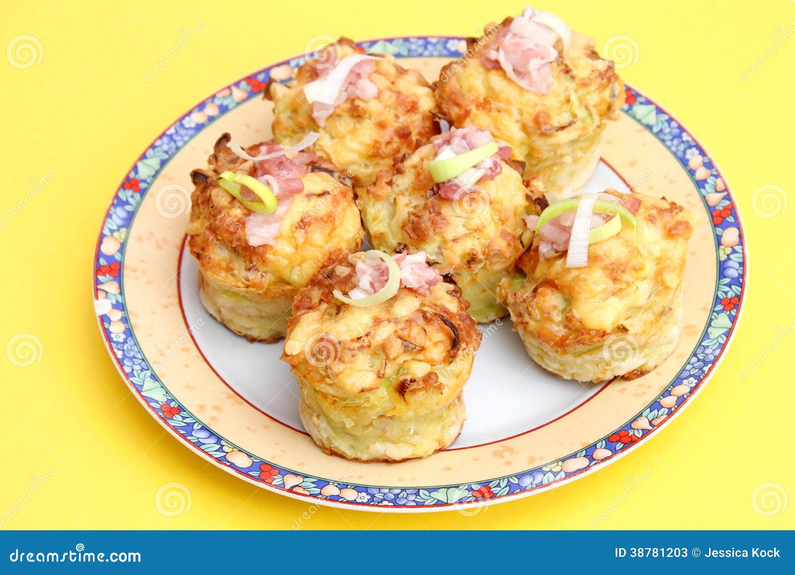 Muffins with Bacon and Leek Stock Image Image of freshness, muffin