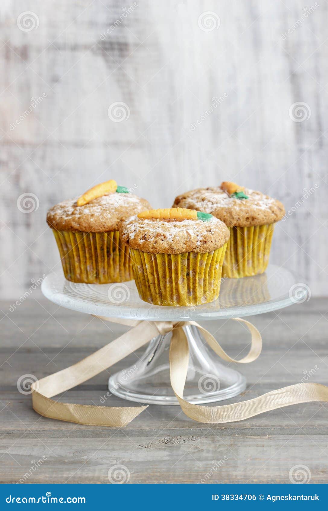 Muffins with Carrot on Cake Stand Stock Photo Image of carrot, bakery 38334706