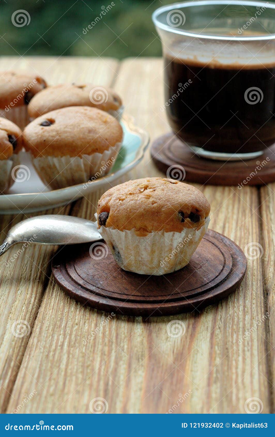 Muffins and cup of coffee stock photo. Image of tasty 121932402