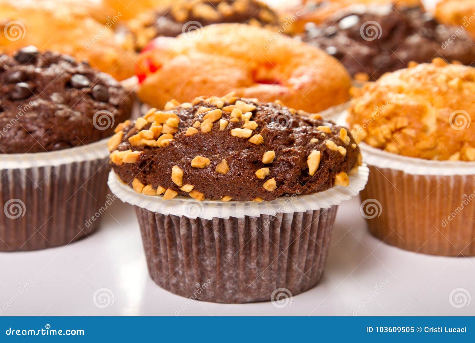 Muffins stock image. Image of bakery, group, nutritious 103609505