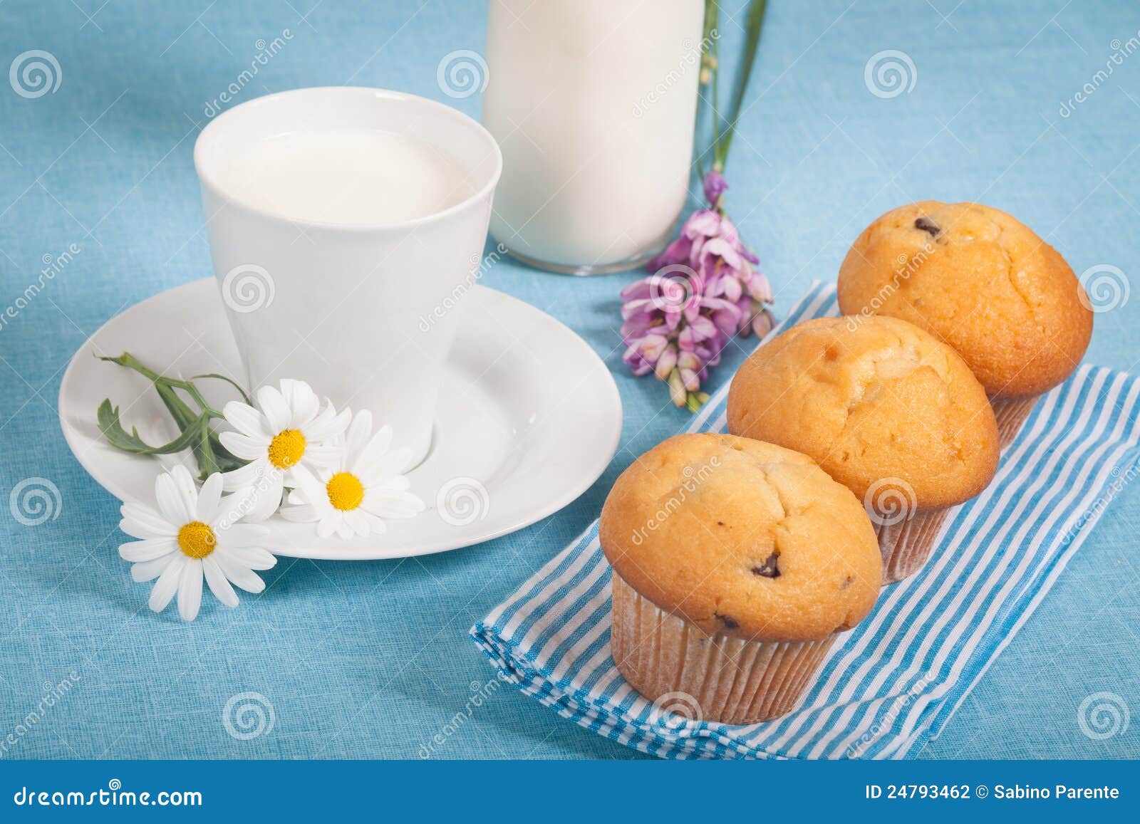 Muffins and milk stock photo. Image of cupcake, dieting 24793462
