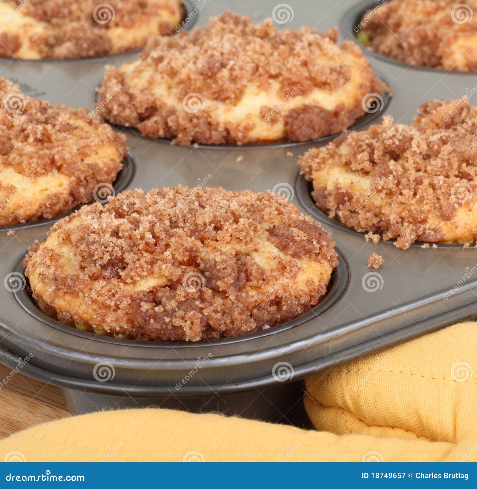Muffins in a Pan stock image. Image of focus, muffin 18749657