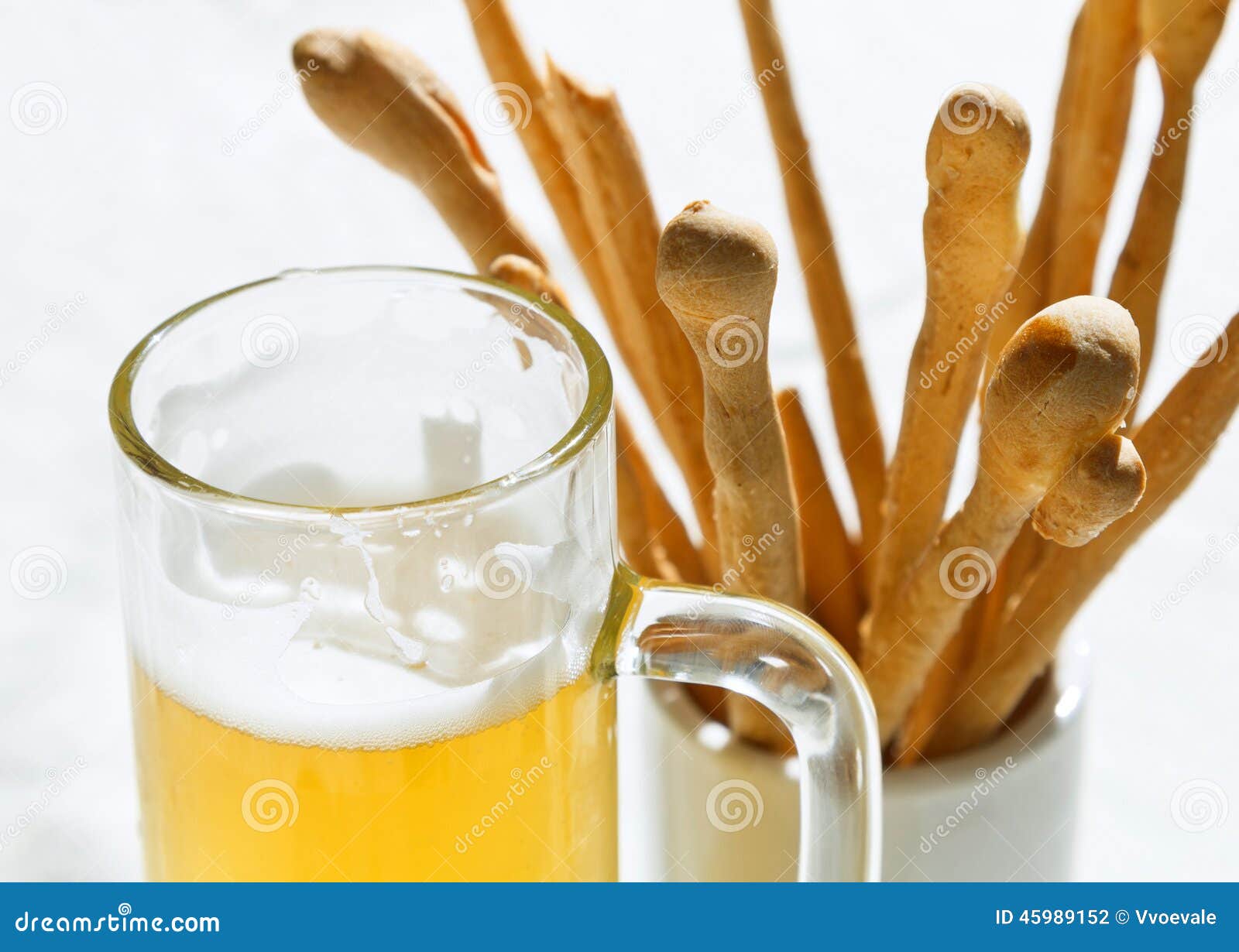 Mug Beer Bread Sticks Close Up Stock Photos Free & RoyaltyFree Stock