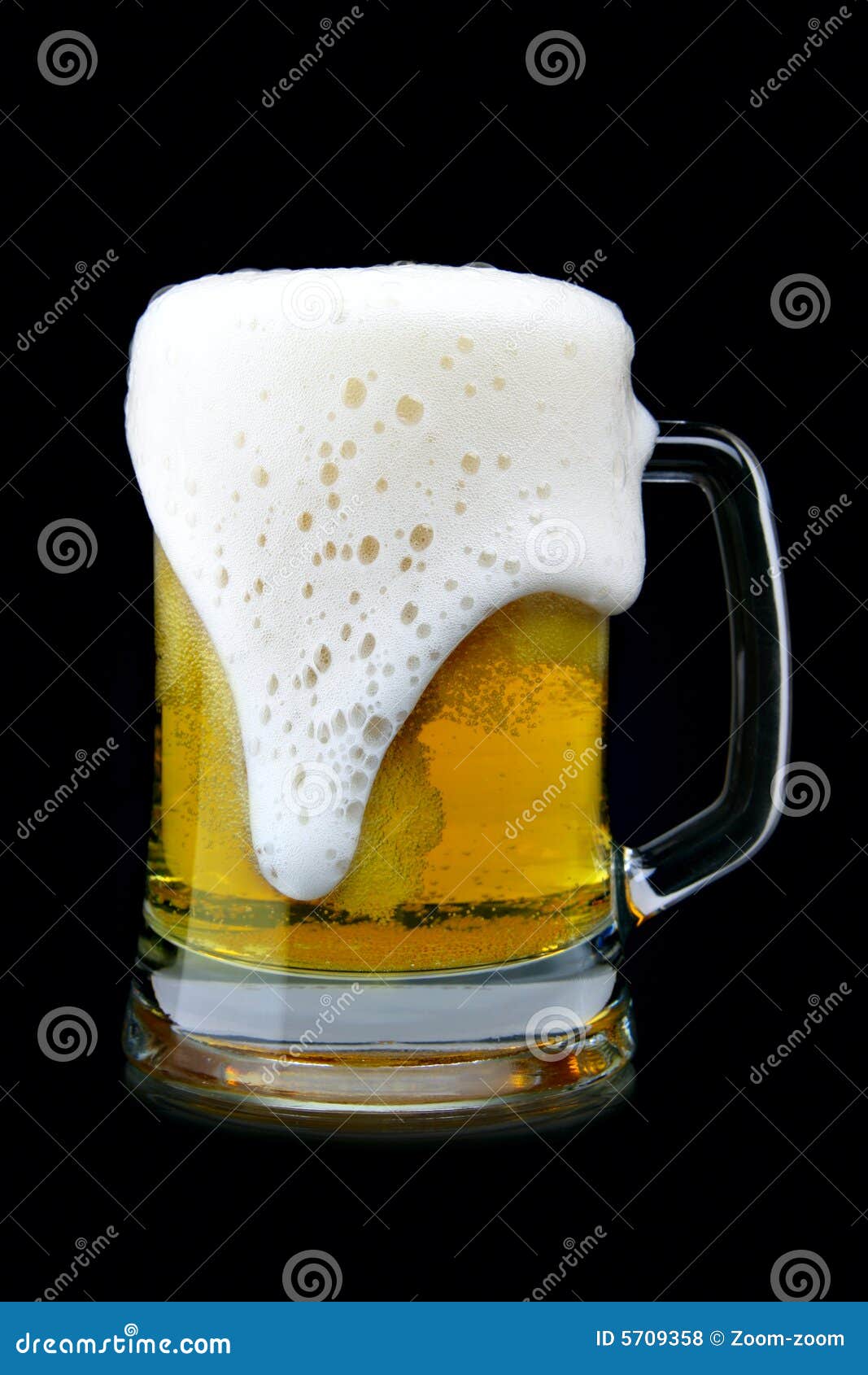 mug of beer with froth