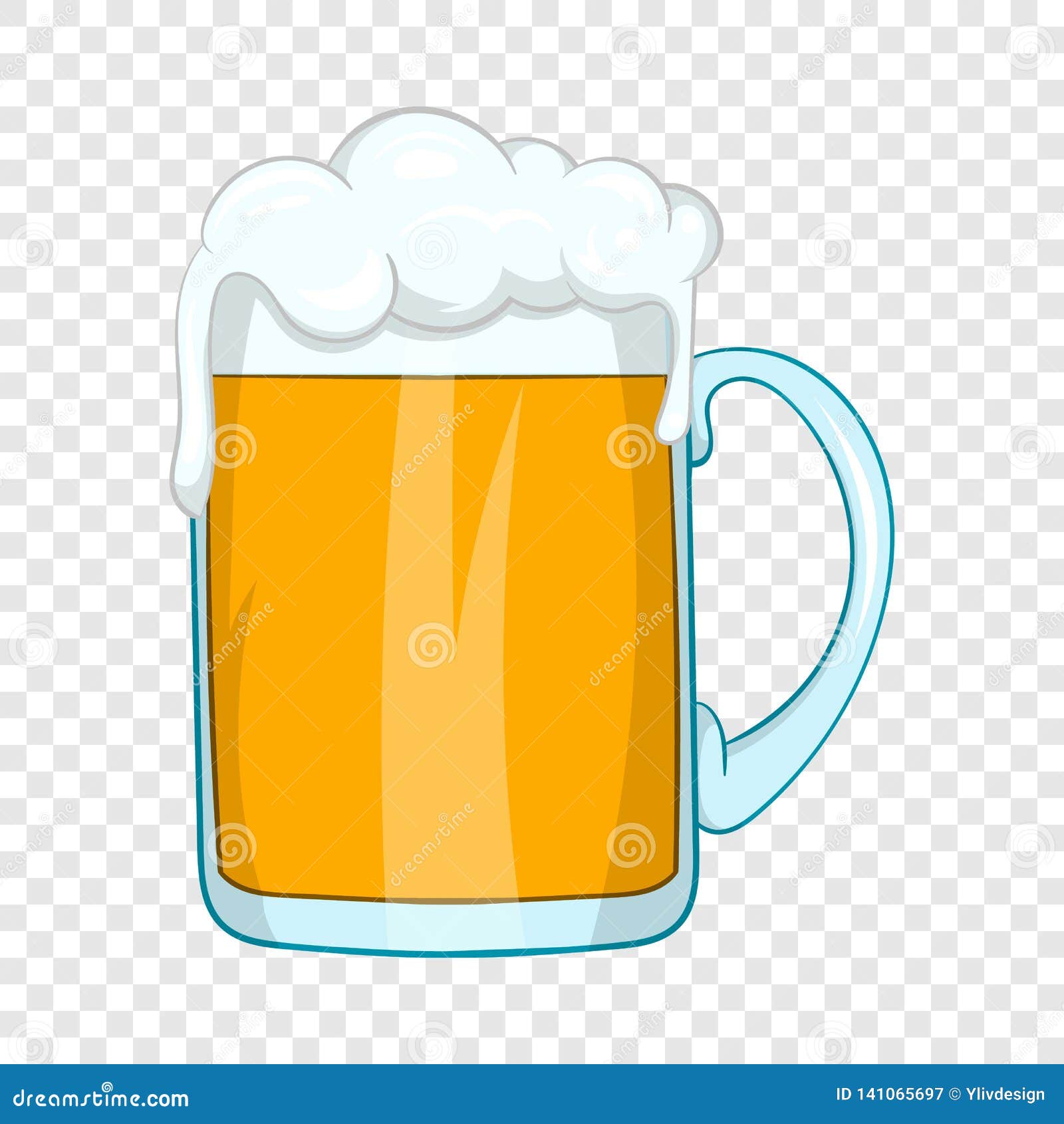 Mug of Beer Icon in Cartoon Style Stock Vector - Illustration of