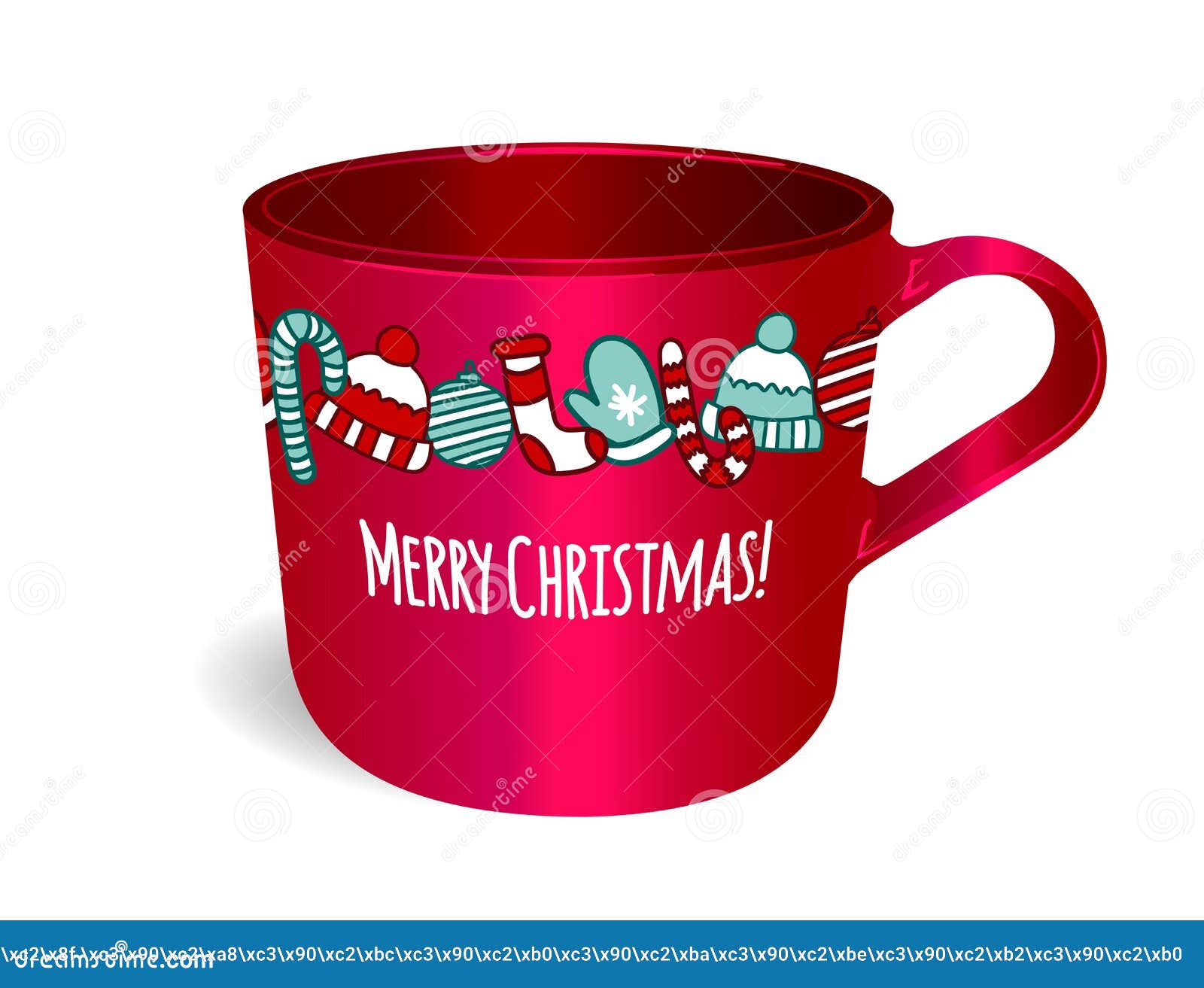 Mug with Christmas Design Template Layout is Ready for Your Design