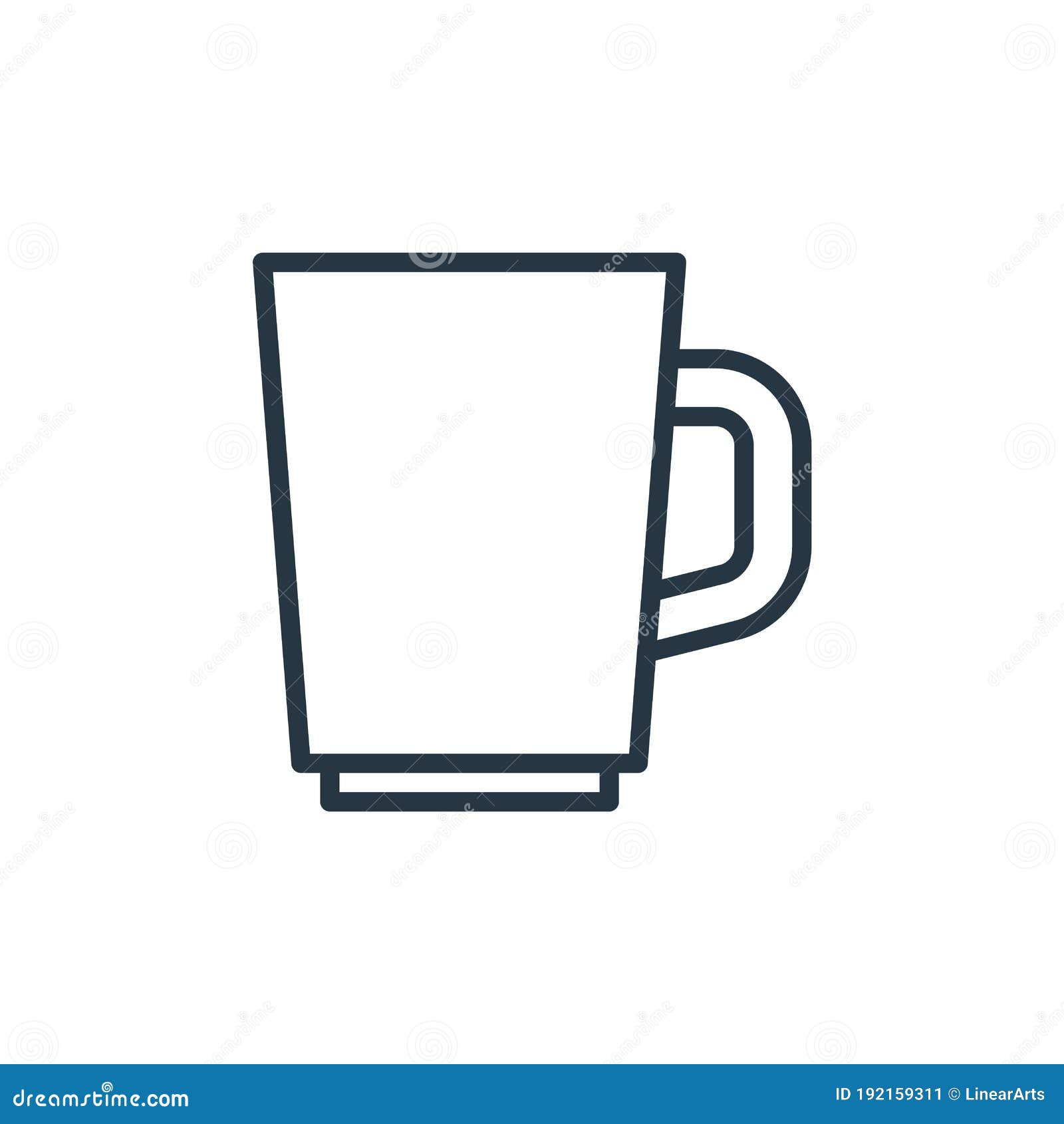 Mug Icon Vector from Bathroom Accessories Concept. Thin Line