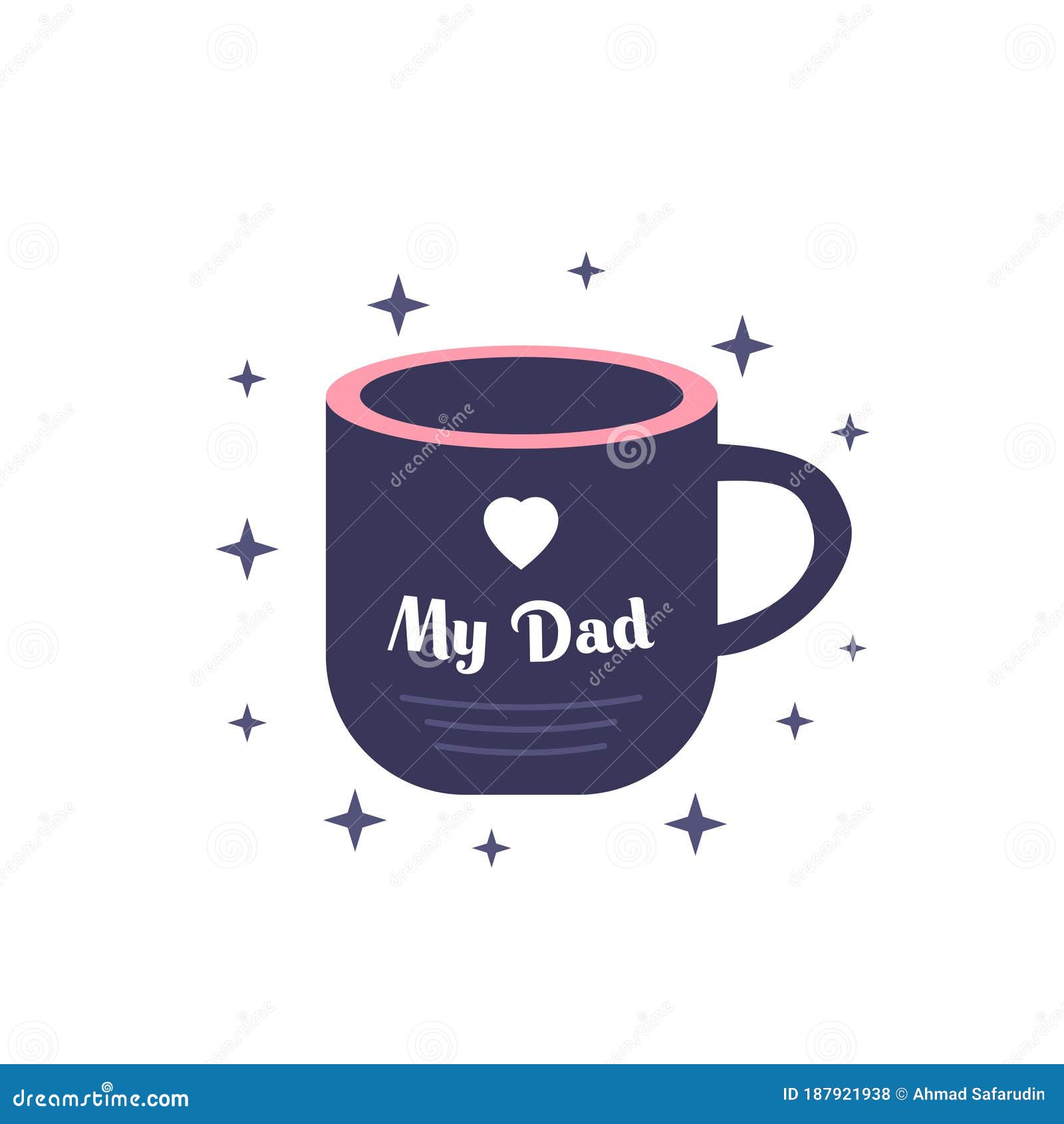 Download Mug With My Dad Text. Banner Element For Happy Father Day ...