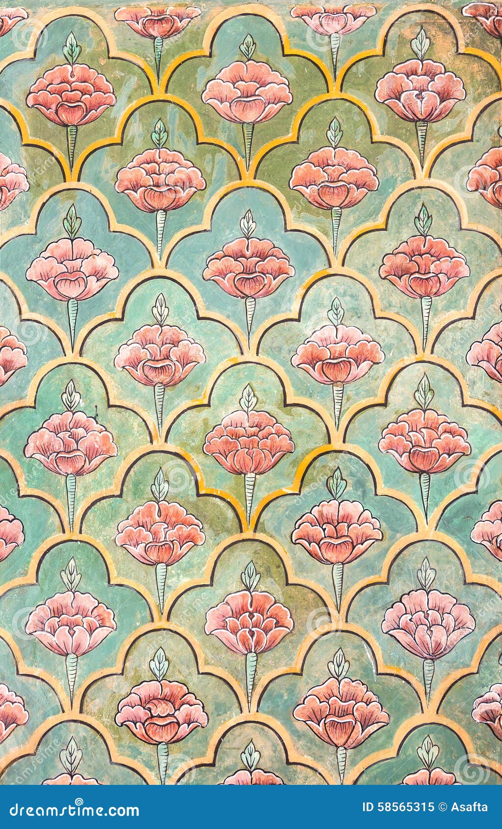 mughal wall paintings at jaipur city palace