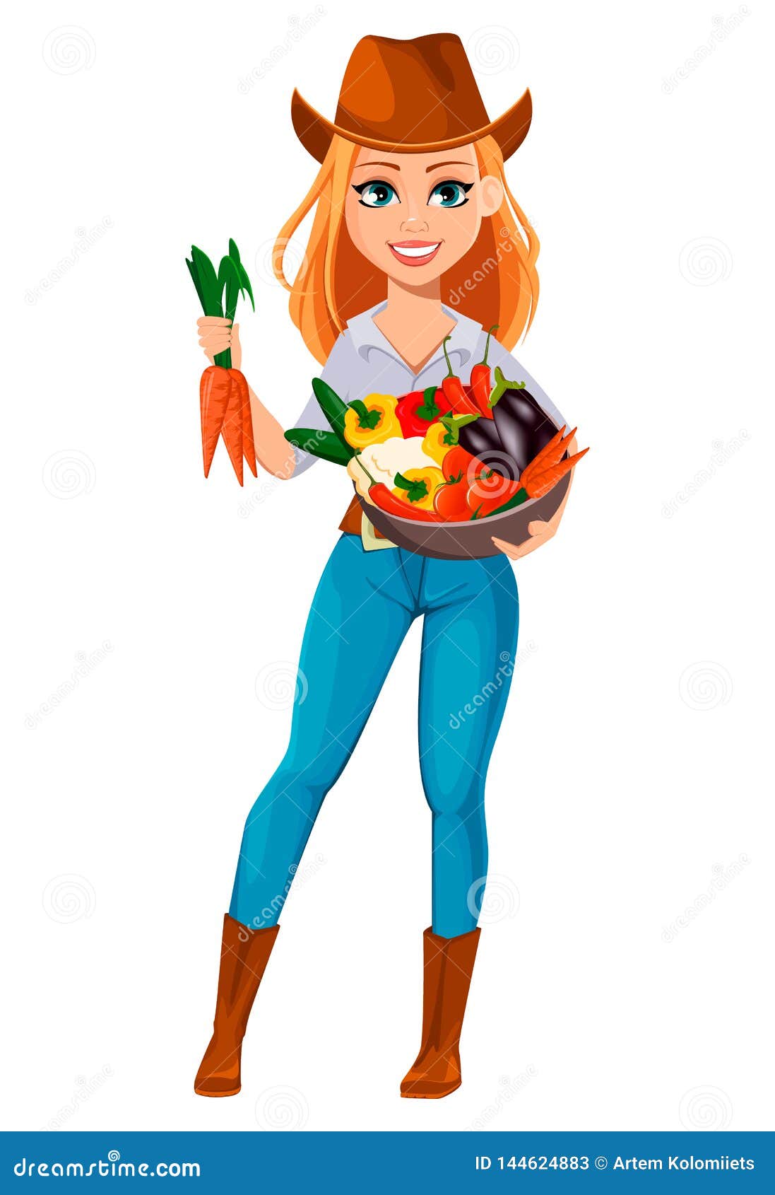 Mujer Bonita Joven Del Granjero En Sombrero De Vaquero Ilustración del Vector - Ilustración de pimienta, alarma: 144624883 Mujer Bonita Joven Del Granjero En Sombrero De Vaquero Ilustración del Vector - Ilustración de pimienta, alarma: 144624883