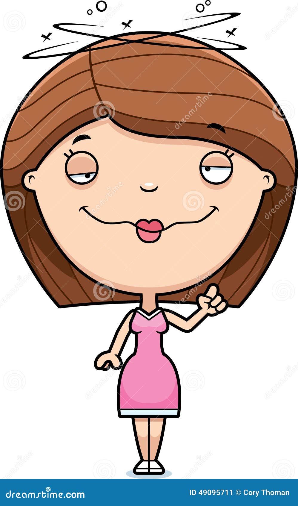 Mujer Borracha De La Historieta Ilustración del Vector - Ilustración de