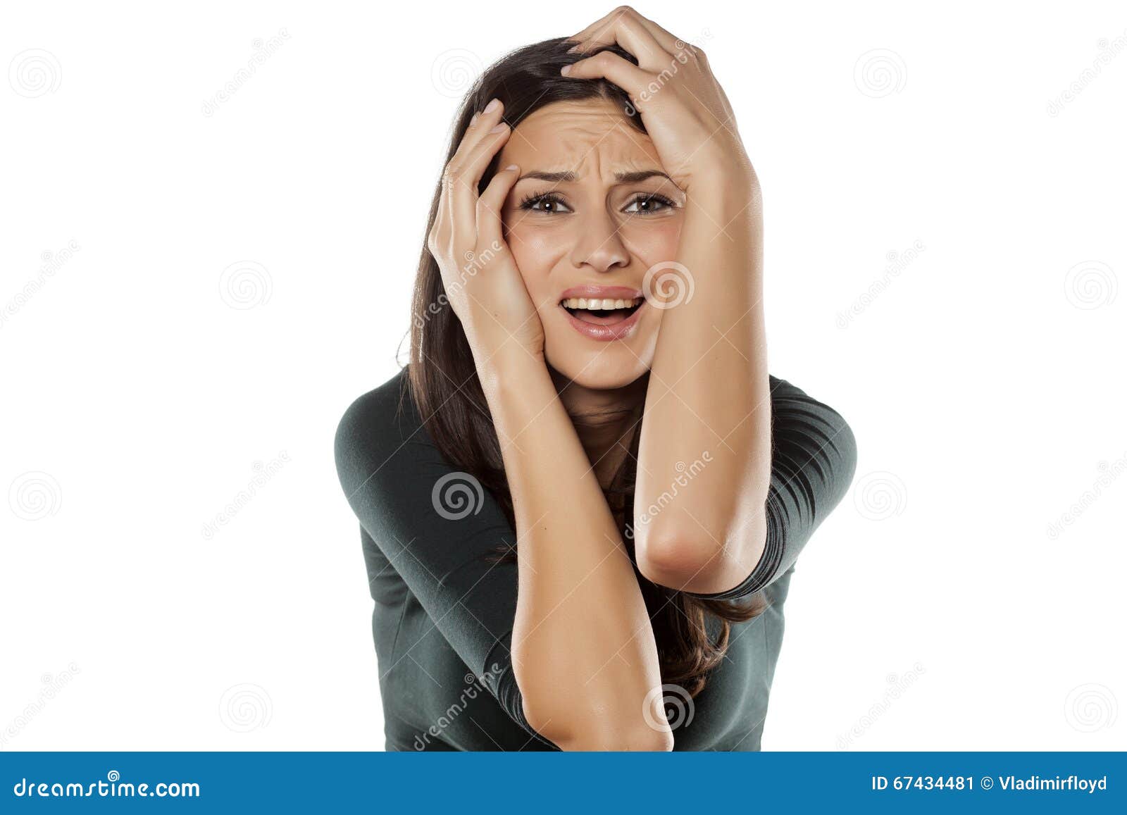 Mujer desesperada imagen de archivo. Imagen de cara, modelo 67434481