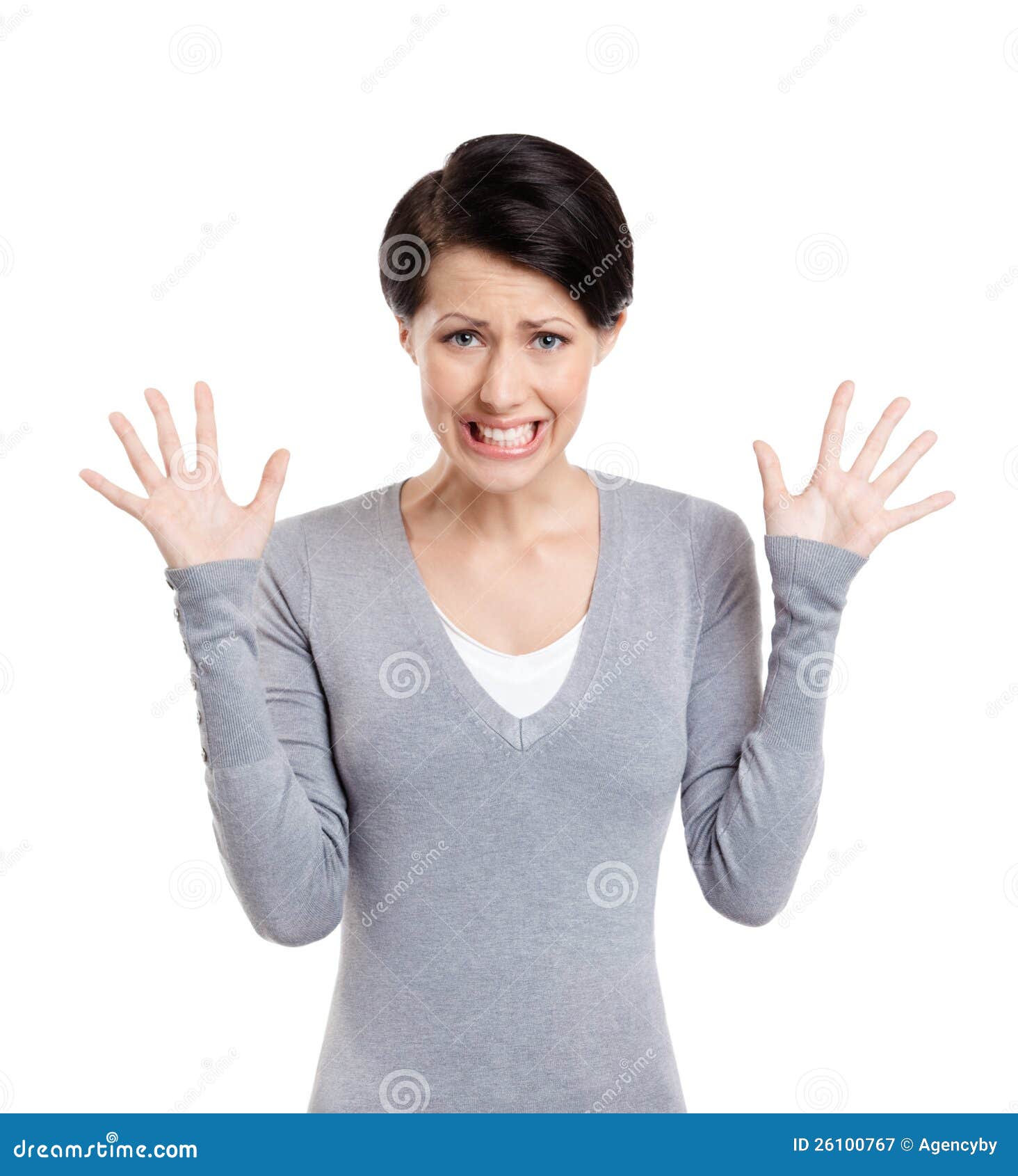 Mujer Desesperada Del Trastorno Imagen de archivo Imagen de muchacha, dedos 26100767