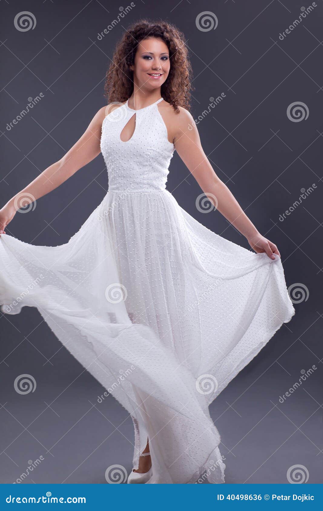 Vestido Blanco Largo Elegante