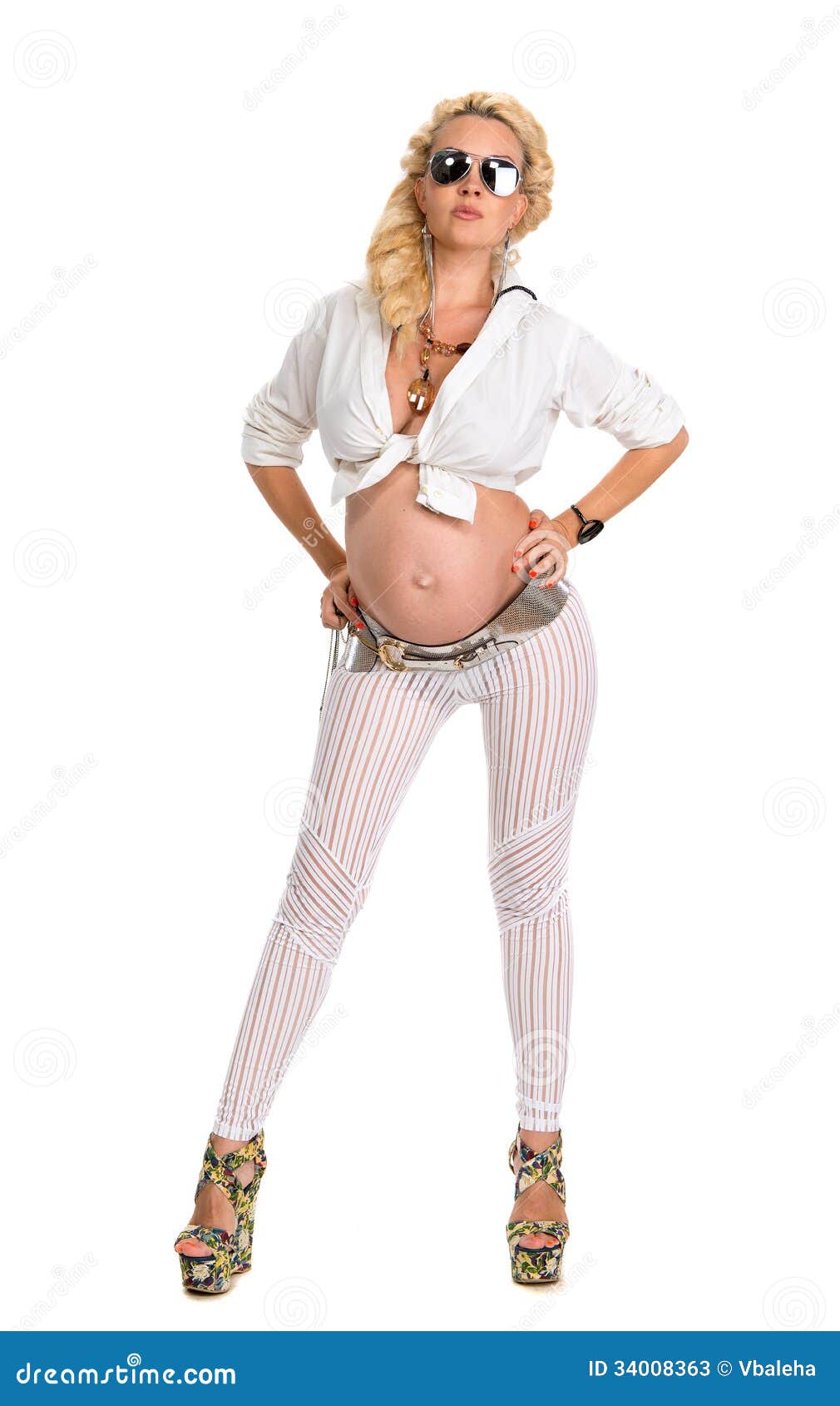 Mujer Embarazada Adorable Moderna de archivo - Imagen de alineada, 34008363