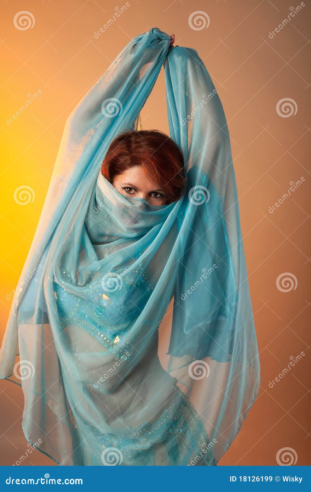 Pañuelo Azul Danza Árabe