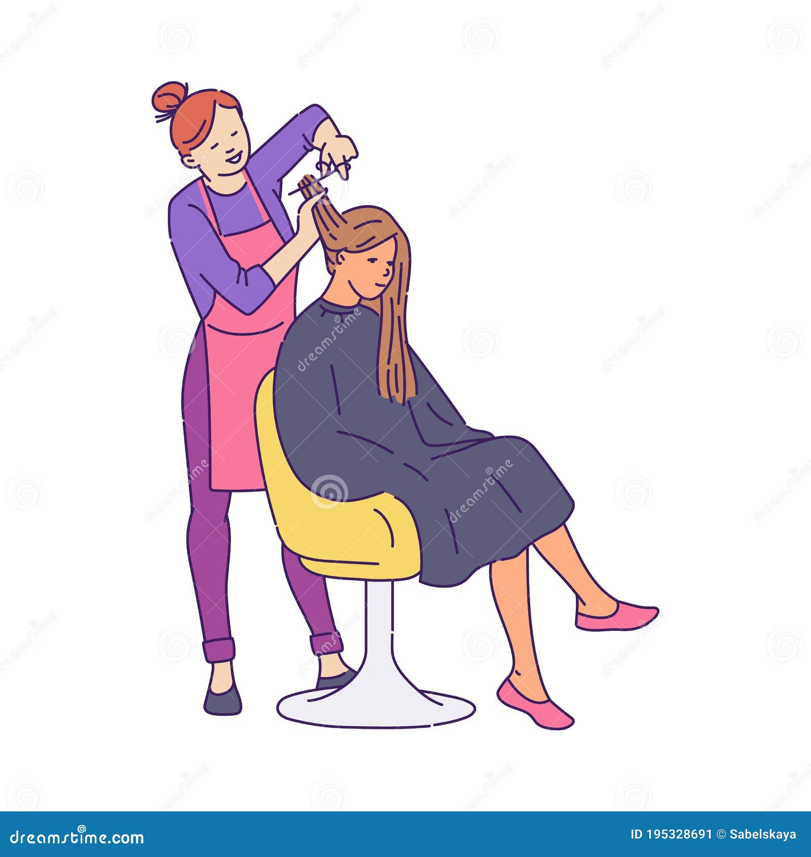 Mujer En Salón De Belleza Y Dibujo De Peluquería Ilustraciones Vectoriales  Aisladas. Ilustración del Vector - Ilustración de cuadro, recurso: 195328691