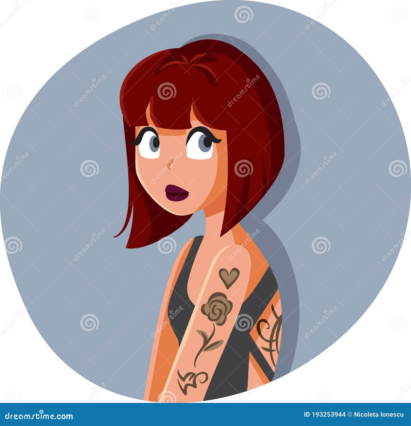 Mujer Genial Con Dibujos Animados De Dibujos Vectoriales De Tatuajes Ilustración del Vector - Ilustración de fresco, maquillaje: 193253944 Mujer Genial Con Dibujos Animados De Dibujos Vectoriales De Tatuajes Ilustración del Vector - Ilustración de fresco, maquillaje: 193253944