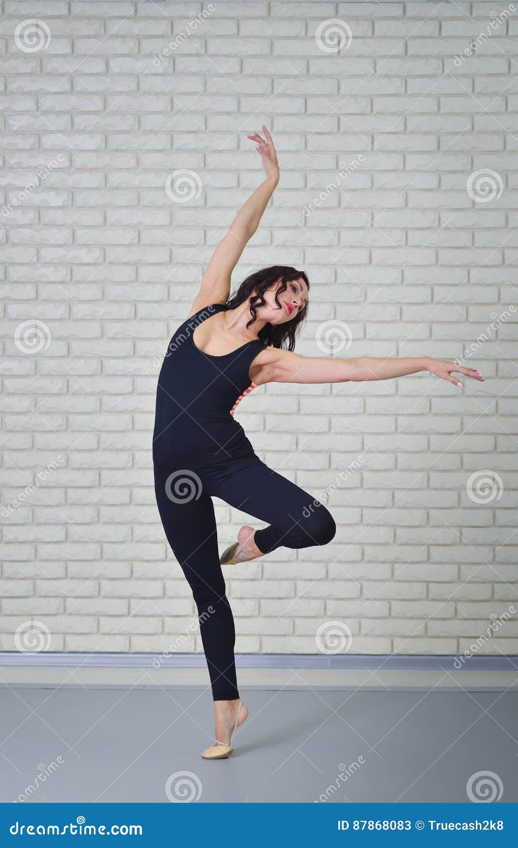 Hermosa En Ballet Del Baile Del Mono En El Estudio Imagen de archivo - Imagen de ballet, aptitud: 87868083