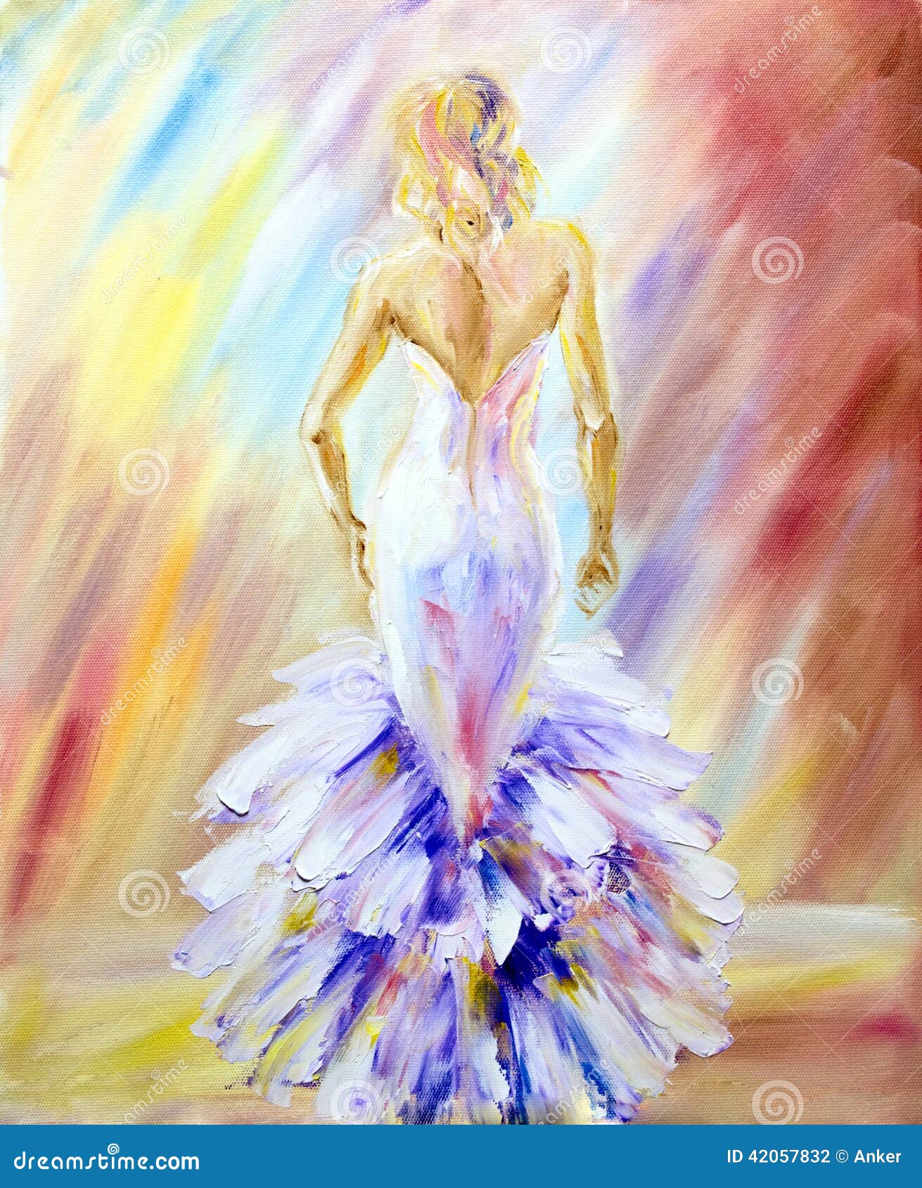 Mujer Hermosa Pintura Al óleo Stock de ilustración - Ilustración de pintura,  bola: 42057832