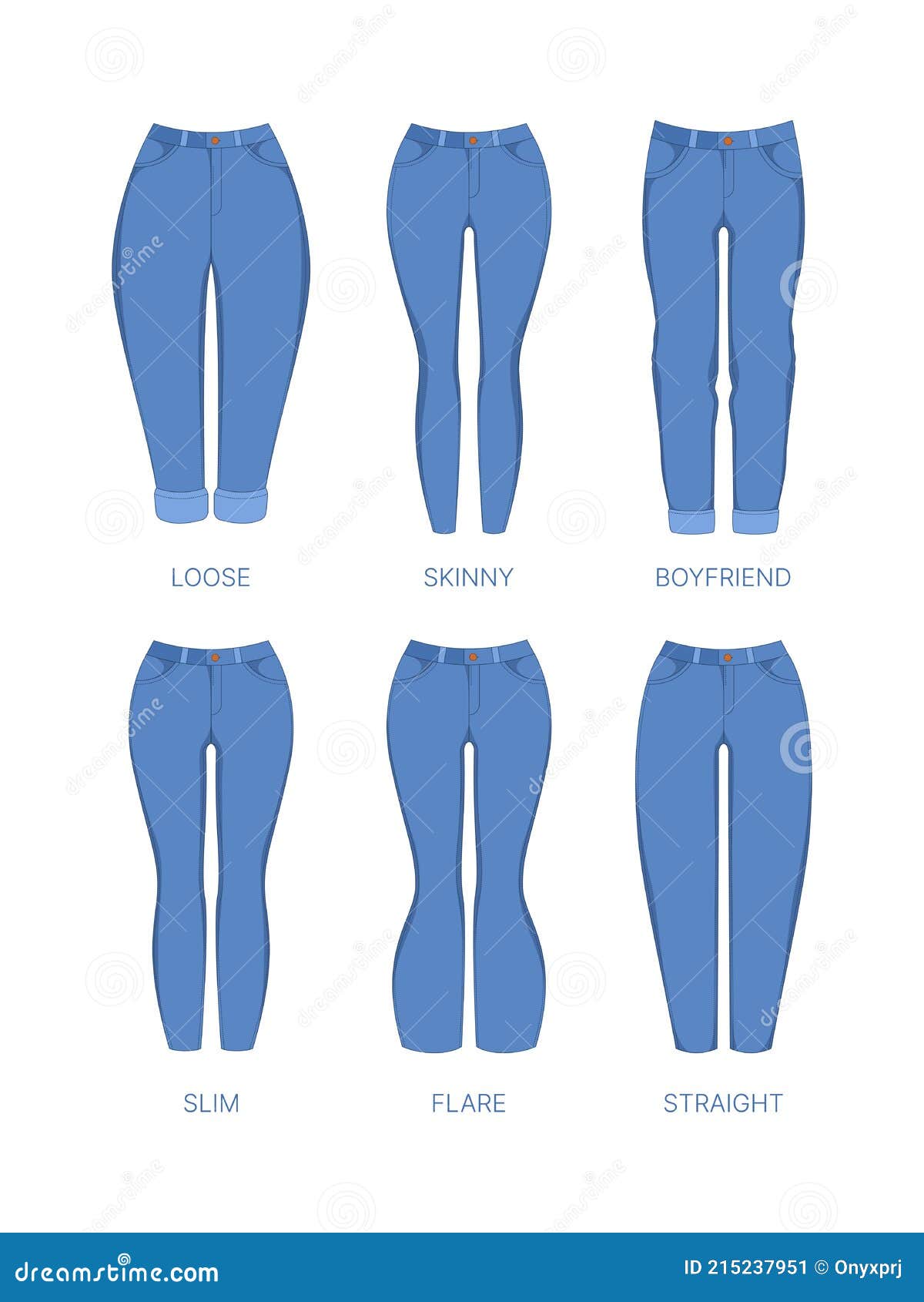 Mujer Jeans. Tela Denim Ropa Azul Para Las Niñas Elegante Jeans