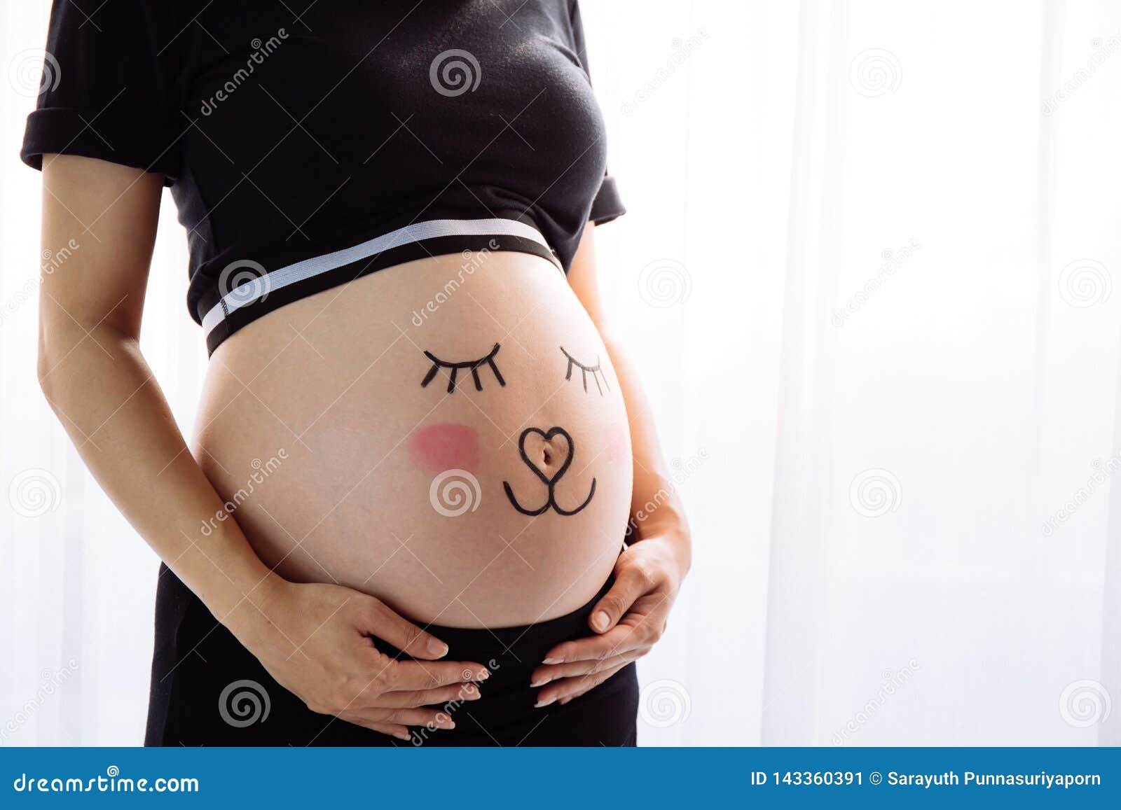 De Del Dibujo Embarazo La Lindo Mujer Fotos de stock - Fotos libres de  regalías de Dreamstime