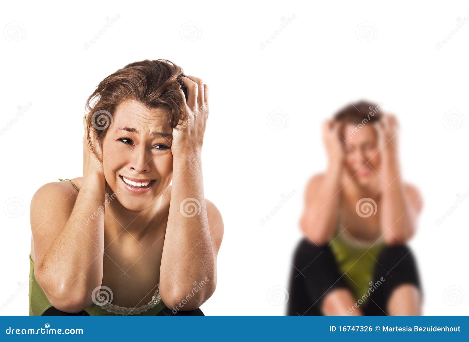 Mujer Joven Deprimida Desesperada Foto de archivo Imagen de enfermedad, salud 16747326