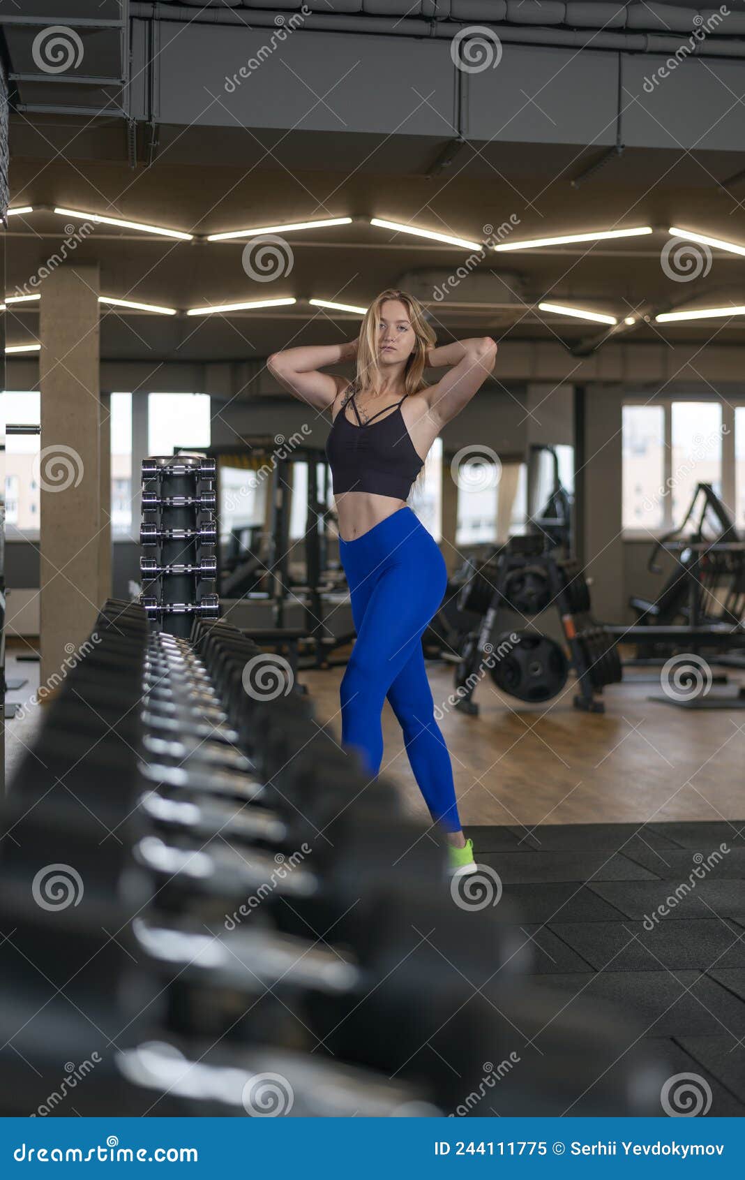 Mujer Joven En Forma Con El Cuerpo Perfecto Usa Ropa Deportiva Para  Entrenarse En El Gimnasio. Chica Atractiva Posando Para La Fot Imagen de  archivo - Imagen de culturista, foto: 244111775