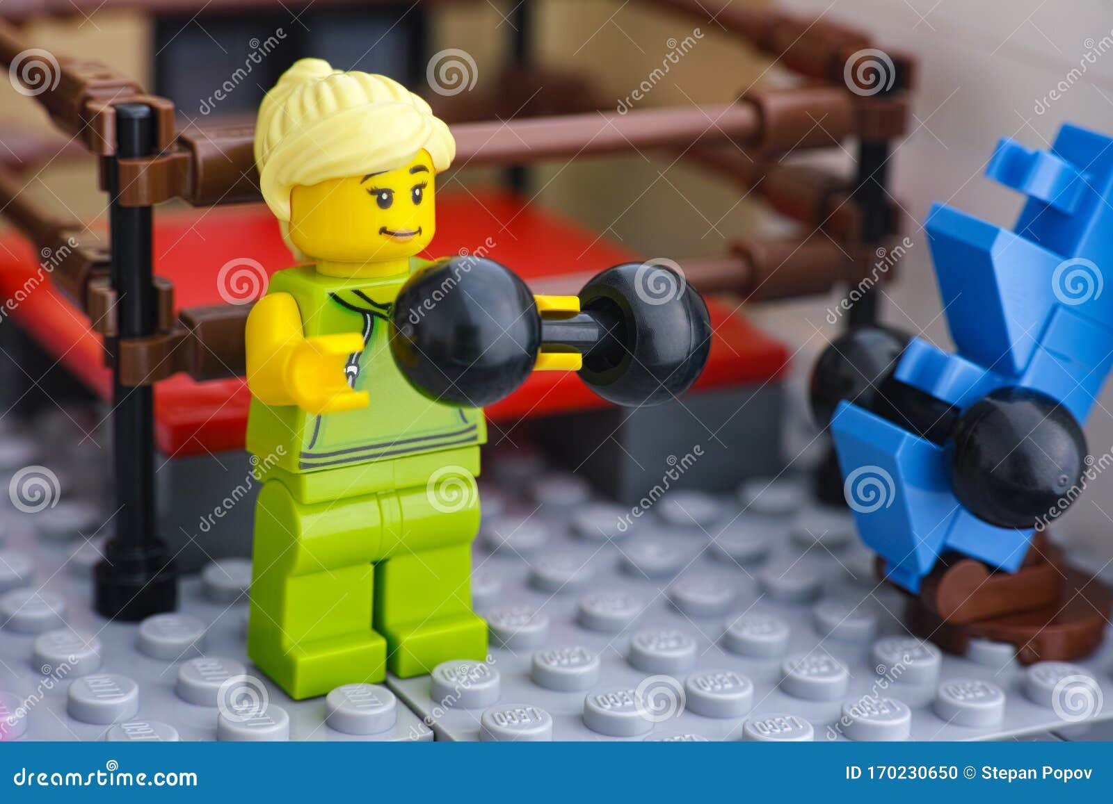 Lego gimnasio Press de banca con pesos Olimpiadas para Minifigura 