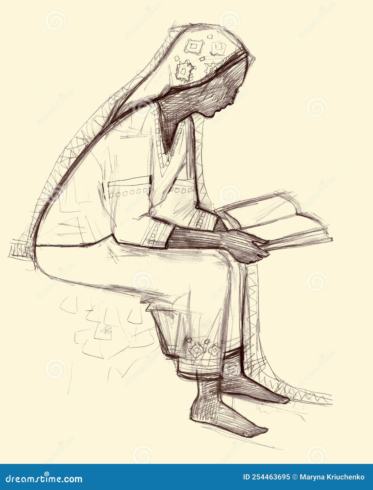 Mujer Leyendo El Libro. Dibujo De Lápiz Stock de ilustración - Ilustración de rezo, persona: 254463695 Mujer Leyendo El Libro. Dibujo De Lápiz Stock de ilustración - Ilustración de rezo, persona: 254463695