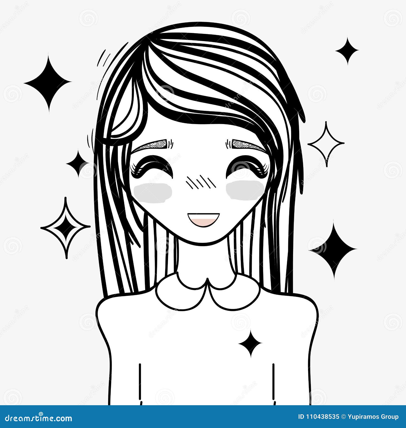 Mujer Linda Feliz Del Animado Con Las Estrellas Ilustración del Vector - Ilustración de manera, lindo: 110438535 Mujer Linda Feliz Del Animado Con Las Estrellas Ilustración del Vector - Ilustración de manera, lindo: 110438535